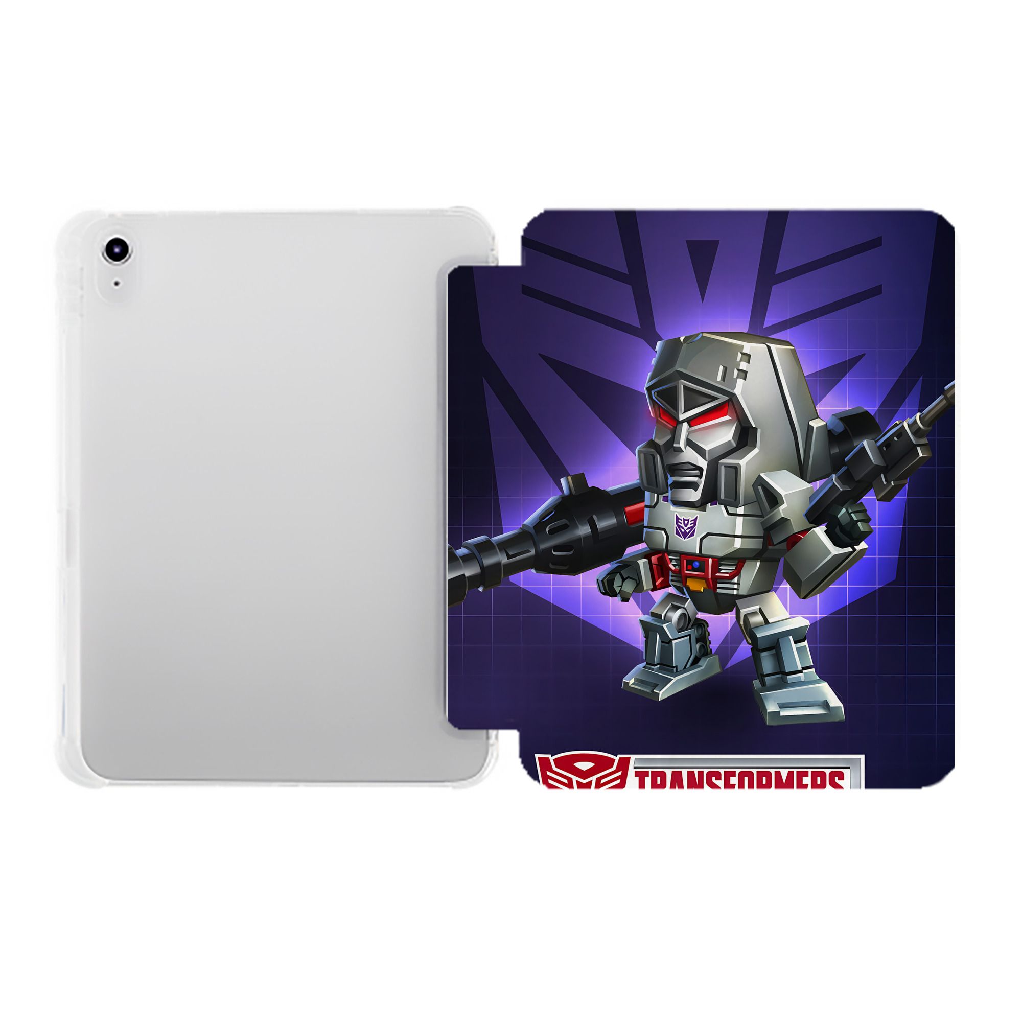 （画像用） Transformers トランスフォーマー IPad ケース ペン収納付き 三つ折りスタンド PUレザー×シリコン 対応機種9.5/10.5/10.9インチ